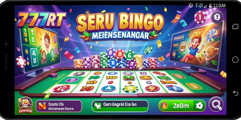 Screenshot gameplay utama 777RT menampilkan keseruan permainan Bingo.