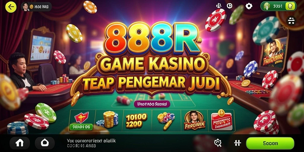 Screenshot gameplay utama 888R yang mendebarkan dan interaktif.
