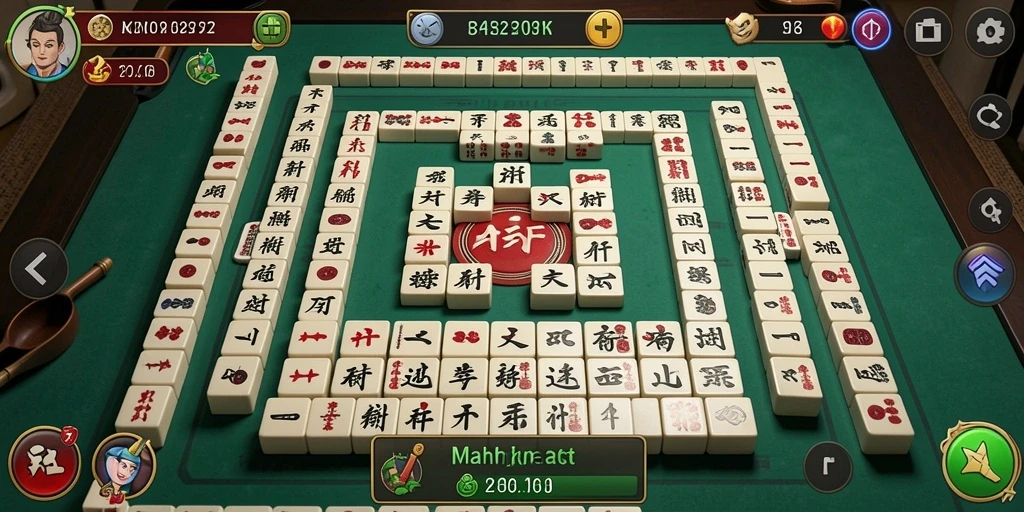 Tampilan gameplay AFAF yang seru dan menantang di Mahjong.