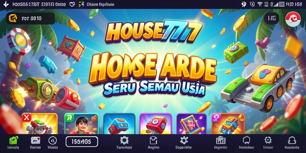 Menampilkan gameplay seru dan penuh warna di HOUSE777.