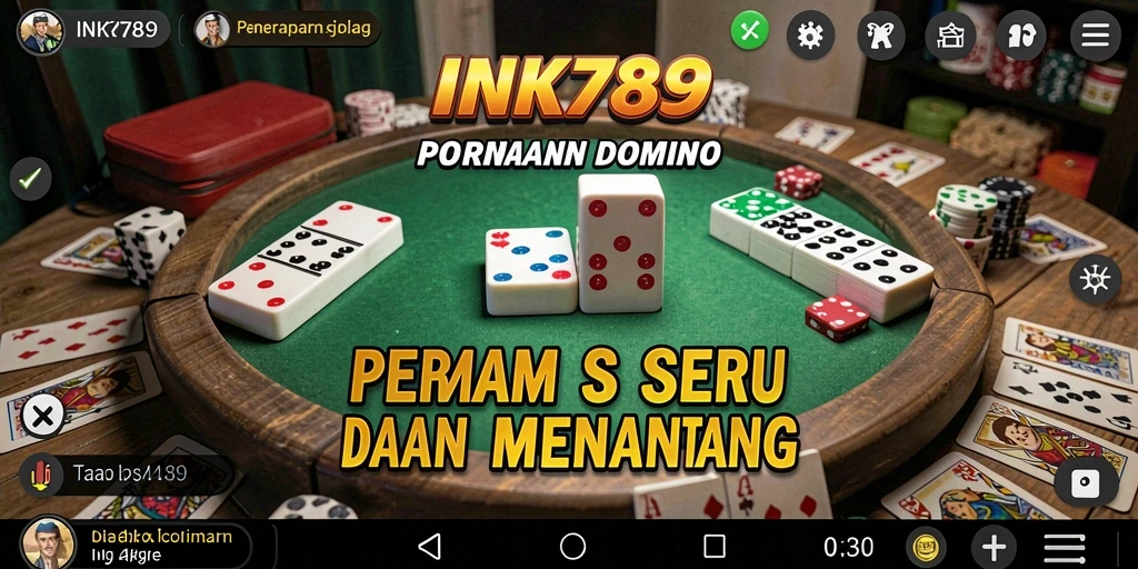 Tampilan gameplay menarik dari INK789 saat bermain Domino.