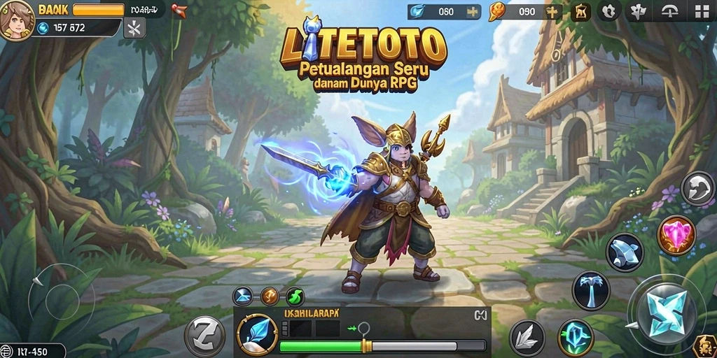 Gameplay seru LITETOTO dengan pertempuran dan strategi yang mendalam.