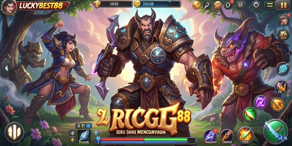 Tampilan aksi epik dari game RPG LUCKYBEST88.