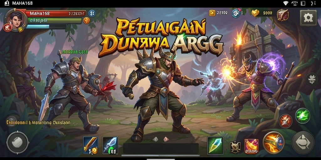Tampilan mengesankan dari gameplay ARPG di MAHA168.