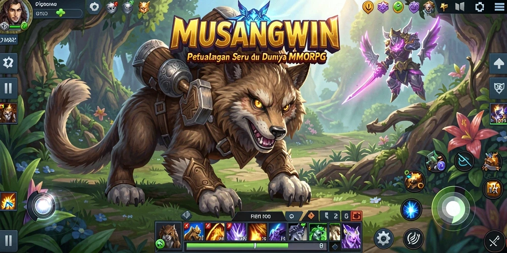 Gameplay epik dalam dunia MMORPG MUSANGWIN yang penuh petualangan.