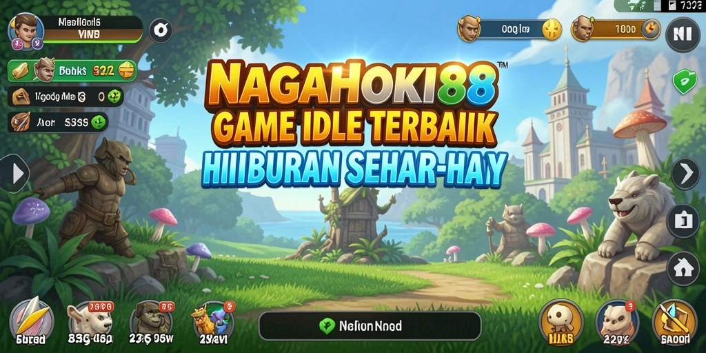 Screenshot gameplay NAGAHOKI88 menampilkan karakter menarik dalam misi Idle.