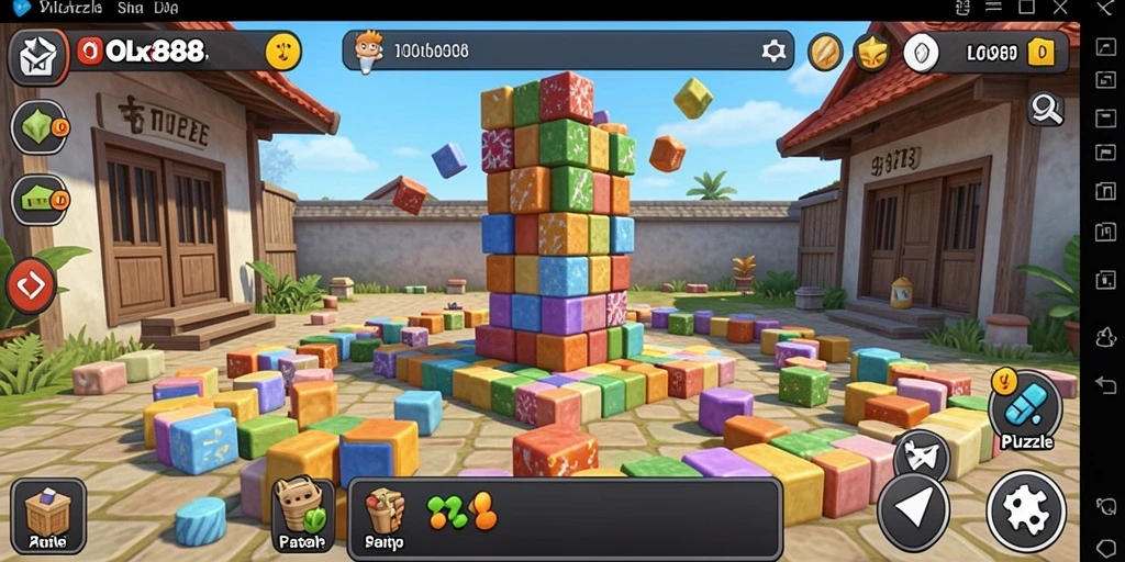 Tampilan gameplay OLX888 yang menarik dan penuh tantangan puzzle.