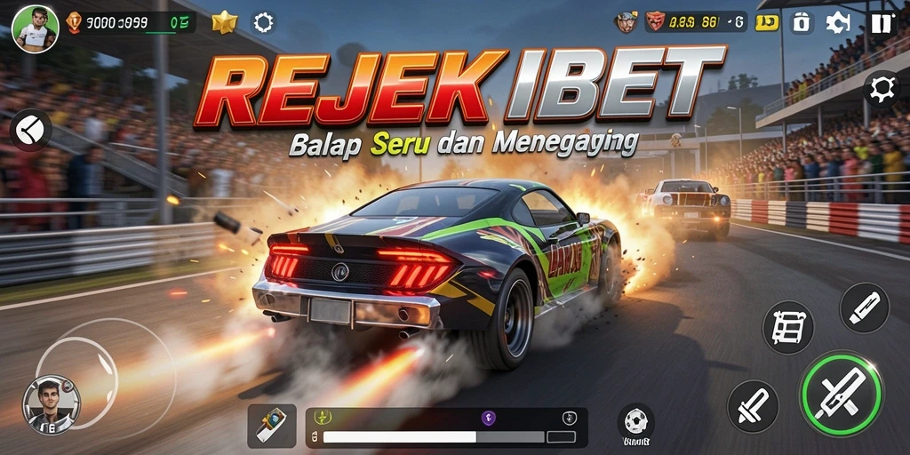 Tampilan seru gameplay balap di REJEKIBET yang menegangkan.