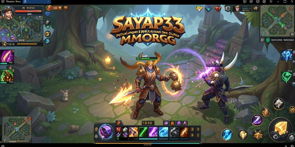 Tampilan aksi seru dalam SAYAP33 yang penuh petualangan MMORPG.
