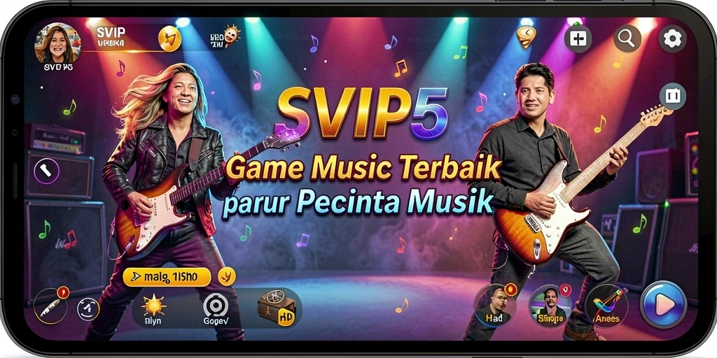 Gameplay SVIP5 yang interaktif dan penuh musik.