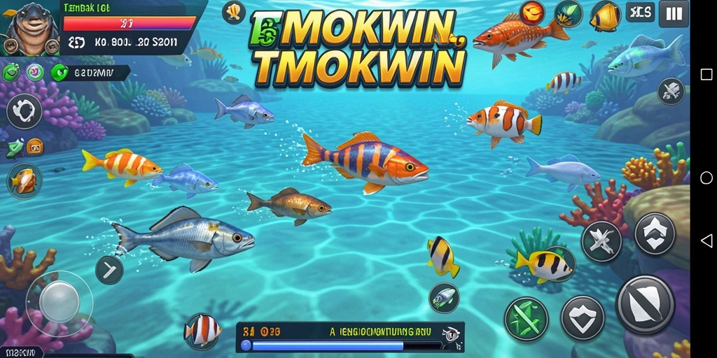 Gameplay menarik TMOKWIN dengan aksi menembak ikan yang seru.