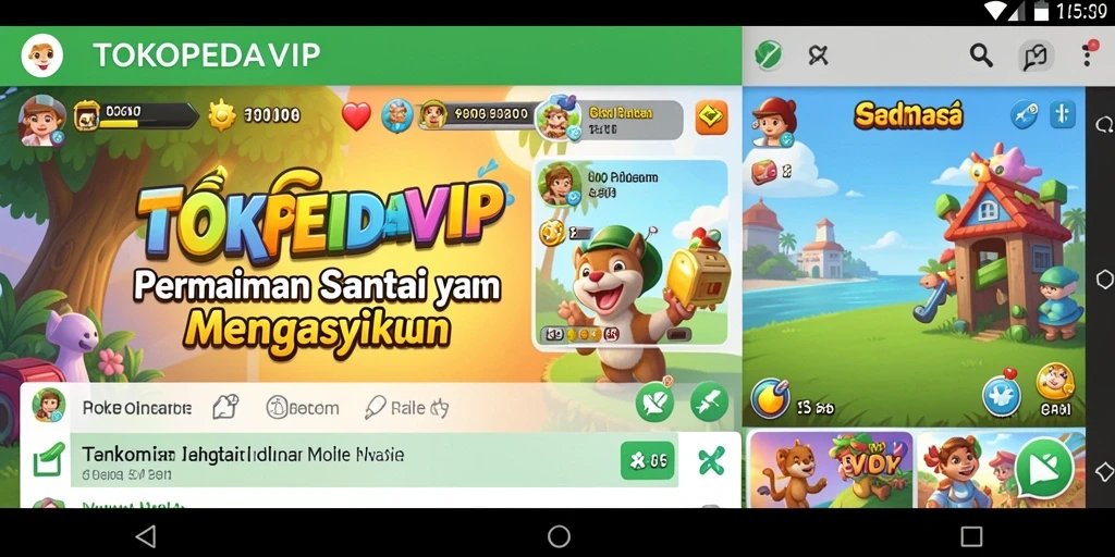 Tampilan gameplay TOKOPEDIAVIP yang menarik dan interaktif.