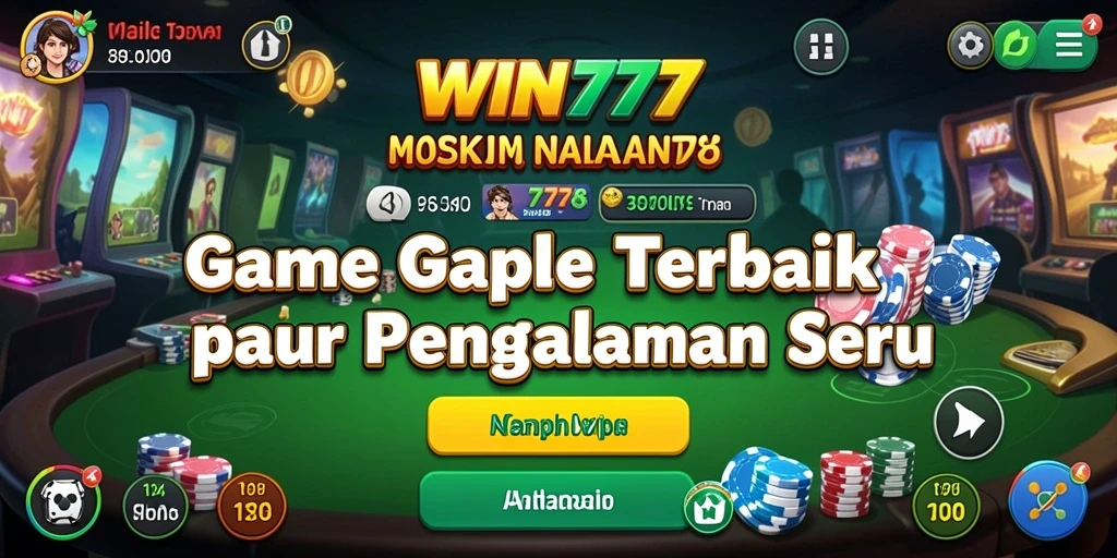 Tampilan gameplay WIN777 yang seru dan menarik saat bermain Gaple.