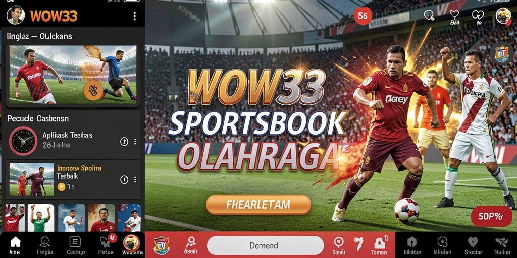 Screenshot utama WOW33 menampilkan fitur taruhan live yang interaktif.