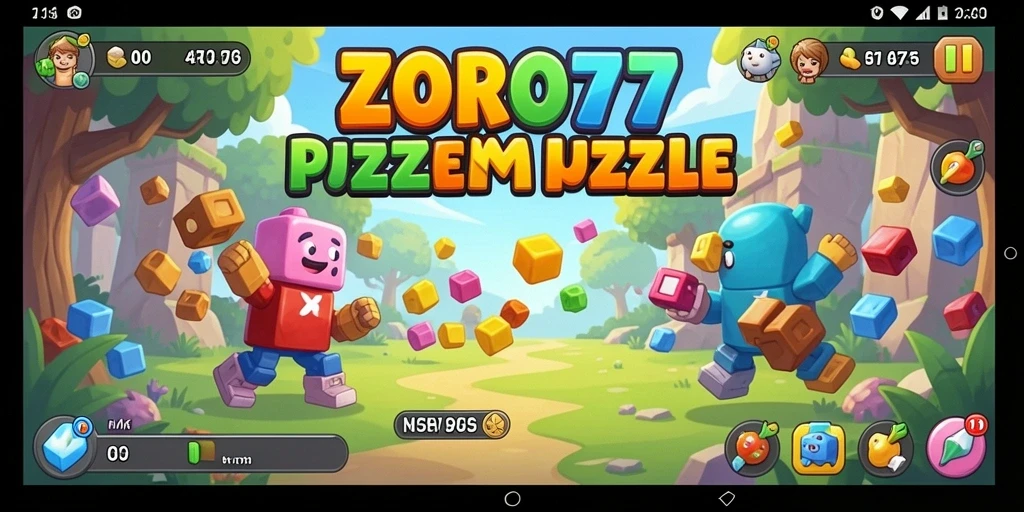 Tangkapan layar ZORO77 menampilkan gameplay Puzzle yang menarik.